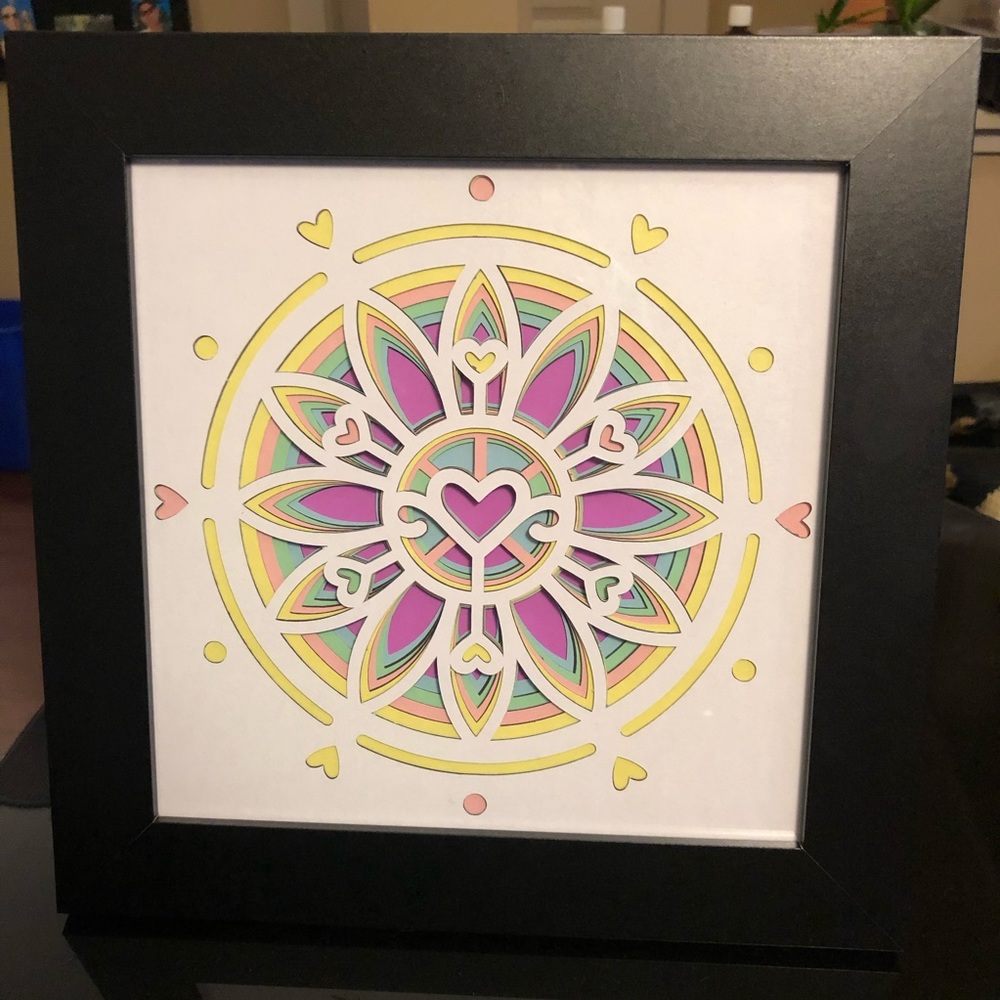 3-D Heart Mandala decor